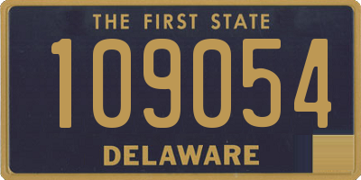 DE license plate 109054