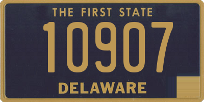 DE license plate 10907