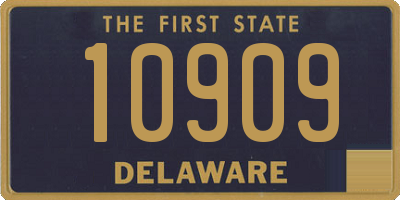 DE license plate 10909