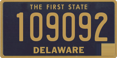 DE license plate 109092