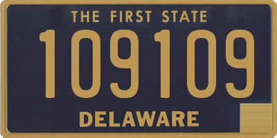 DE license plate 109109