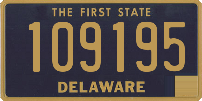 DE license plate 109195