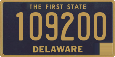 DE license plate 109200