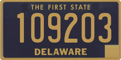 DE license plate 109203