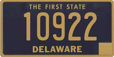 DE license plate 10922