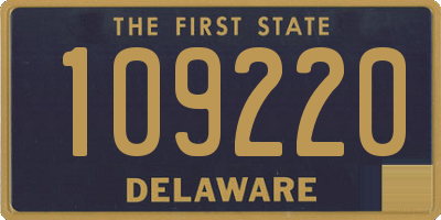 DE license plate 109220