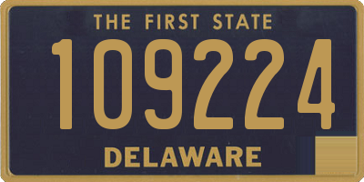 DE license plate 109224