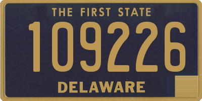 DE license plate 109226