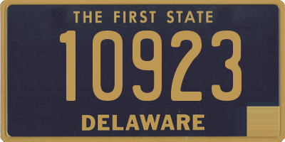 DE license plate 10923
