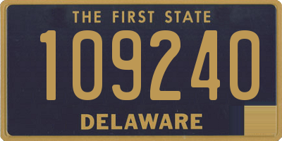 DE license plate 109240