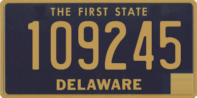 DE license plate 109245