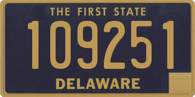 DE license plate 109251