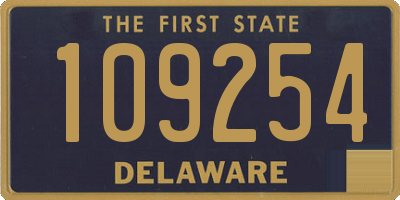 DE license plate 109254