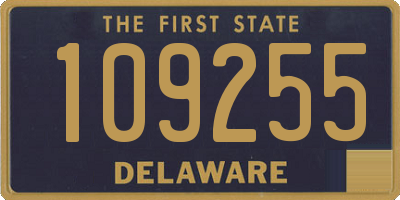 DE license plate 109255