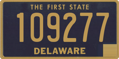 DE license plate 109277