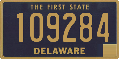 DE license plate 109284