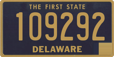 DE license plate 109292