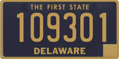 DE license plate 109301