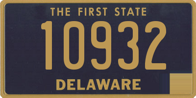 DE license plate 10932