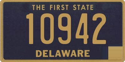 DE license plate 10942