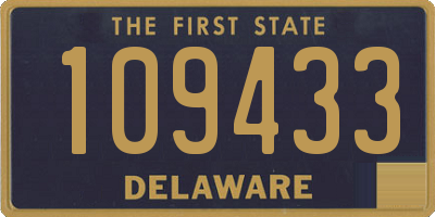 DE license plate 109433