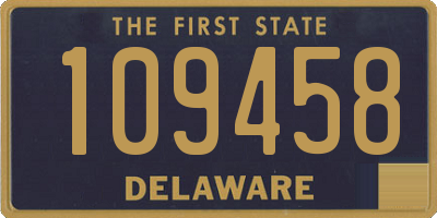 DE license plate 109458