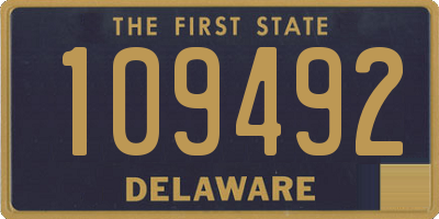 DE license plate 109492