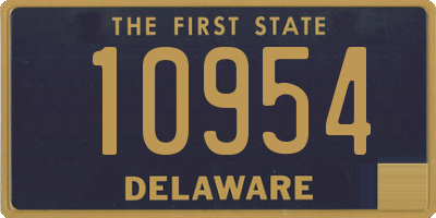 DE license plate 10954