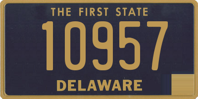 DE license plate 10957