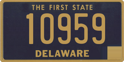 DE license plate 10959