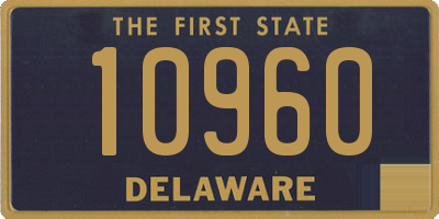 DE license plate 10960