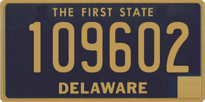 DE license plate 109602