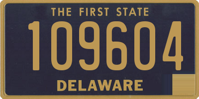 DE license plate 109604