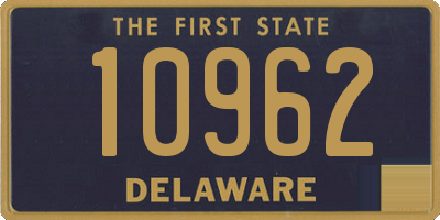 DE license plate 10962
