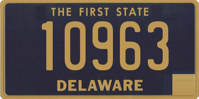 DE license plate 10963