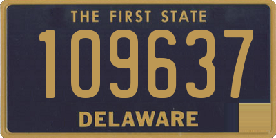 DE license plate 109637