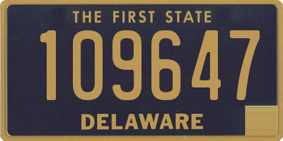 DE license plate 109647