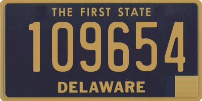 DE license plate 109654