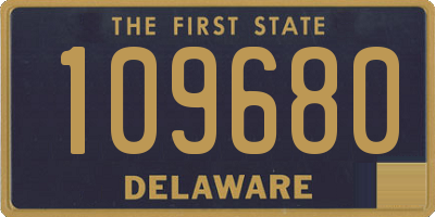 DE license plate 109680