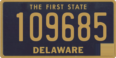 DE license plate 109685