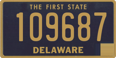 DE license plate 109687