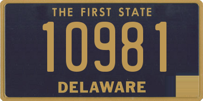 DE license plate 10981