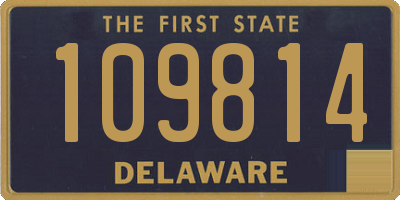 DE license plate 109814