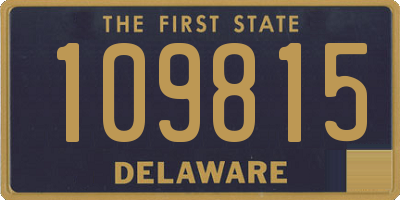 DE license plate 109815