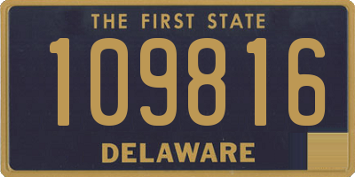 DE license plate 109816