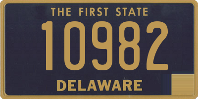 DE license plate 10982