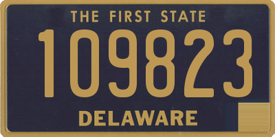 DE license plate 109823