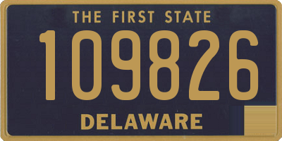 DE license plate 109826