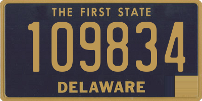 DE license plate 109834