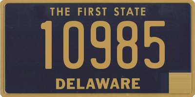 DE license plate 10985